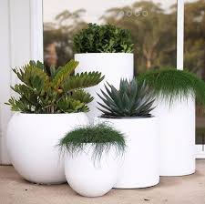 Official Stockist Gills Nursery Cheltenham Vic Designer Garden Pots The Balcony Garden In 2020 Flower Pots Outdoor Potted Plants Outdoor White Planters Outdoor