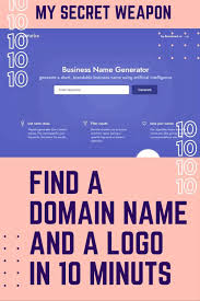 Find A Great Domain Name And A Logo For Your Blog In 10 Min Using Ai Blogging Domainnamegenerator Startyourblog Onlinebus Video In 2020 Domain Name Generator Names Blog