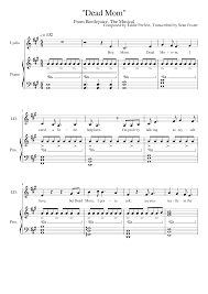 It is based on the 1988 film of the same name, directed by tim burton with story by michael mcdowell and larry wilson 2019 broadway beetlejuice the musical songs with lyrics. Dead Mom From Beetlejuice Sheet Music For Piano Alto Mixed Duet Musescore Com