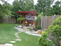 Image result for images of what to do to a small back yard bordering a golf course