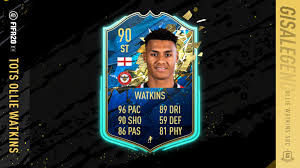 Choose from 10+ watkins graphic resources and download in the form of png, eps, ai or psd. Fifa 20 Fut Ollie Watkins Totssf Sbc Solutions Cost Gaming Frog