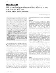 În prezent incidența bolilor cu transmitere sexuală (bts) se menține ridicată, în ciuda progreselor realizate de medicina modernă în diagnosticarea, tratarea și. Pdf Risk Factors Leading To Cryptosporidium Infection In Men Who Have Sex With Men