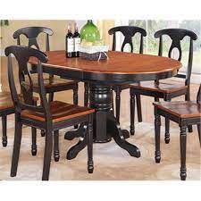 East West Furniture Kt Blk T Kenley 42 X 60 Single Pedestal Oval Dining Table With 18 Butterfly Leaf Walmart Com In 2021 Oval Table Dining Dining Table In Kitchen Wood Dining Table