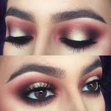 Black And Gold Halo Eye Makeup Gold Glitter Burgundy Smokey Eye Nattyicee Halo Spotlight On Top Makeup W Black Waterline Smokey Eye Makeup Eye Makeup Makeup