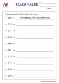 3 digit place value worksheets printable math worksheets