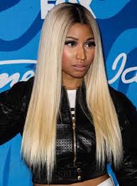 Custom Nicki Minaj Hairstyle 22 Inches Blonde With Black Roots 100 Human Hair Full Lace Wig Nicki Minaj Hairstyles Dark Roots Blonde Hair Pretty Blonde Hair