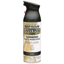 Universal Gloss Black Hammered Spray Paint And Primer In One Actual Net Contents 12 Oz