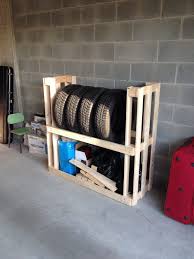 Tyres Rack From Pallets Diy Garage Storage Storage Diy Pallet Projects