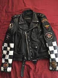 Leather Jacket Vintage Cafe Racers Vintage Leather Jacket Studded Leather Jacket Leather Jacket