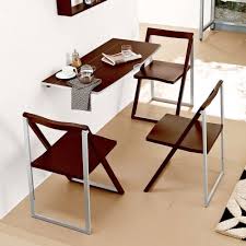 We have found the best dining table solutions for small spaces. Small Modern Dining Room Spaces With Wood Wall Mounted Drop Leaf Dining Table Painted With Dark Brown Color Kleiner Esstisch Modernes Esszimmer Esstisch Design