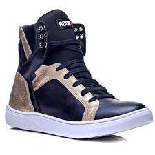 O tênis feminino é um calçado versátil, que combina com diversas ocasiões e tem se tornado cada vez mais indispensável. Tenis Rock Fit Off Spring Em Couro Feminino Preto Dourado Netshoes