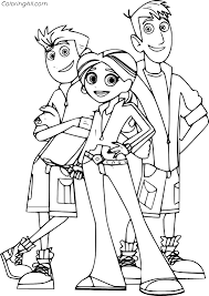 Wild kratts coloring pages are a fun way for kids of all ages, adults to develop creativity, concentration, fine motor skills, and color recognition. Chris And Martin With Aviva Coloring Page Coloringall