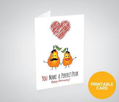 Wish the couple on their anniversary with this ecard. Cute Love Card Printable Download Jpg We Make A Great Pear Funny Anniversary Card For Him Her Kitchen Wall Art Print Instant Download Paper Paper Party Supplies Deshpandefoundationindia Org