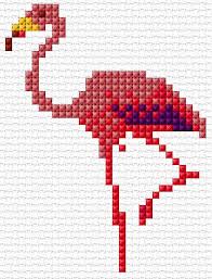 Flamingo stitched on 32 ct. Ann Logan 10 Free Patterns Online Flamingo 730