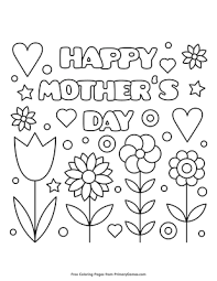 School's out for summer, so keep kids of all ages busy with summer coloring sheets. Happy Mother S Day Coloring Page Free Printable Pdf From Primarygames