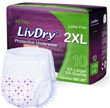 Amazon.com: Livdry XXL Adult Diapers Women Overnight, Ultimate Max  Absorbency, All Day or Night Protection, Plus Size, XX-Large (10 Count) :  Health & ...