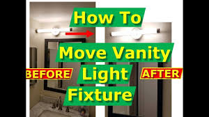 Written by an electrician that has installed thousands of fixtures. How To Move Vanity Light Outlet Fixture Junction Box Over On The Wall Diy Vanity Lights Light Fixtures Bathroom Vanity Vanity Lighting