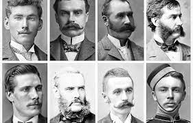 Men s hairstyles victorian era. 1900 Men S Facial Hair Victorian Hairstyles Slicked Back Hair Facial Hair