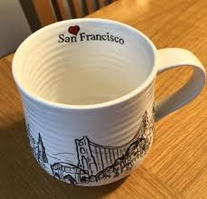 Heart In San Francisco Coffee Mug Souvenir Artist Kameron Peck S.F.  Mercantile