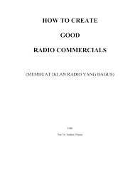 Dalam membuat kalimat, yang harus diperhatikan adalah pemilihan kata. Http Widyo Staff Gunadarma Ac Id Downloads Files 41816 E Book Iklan Radio Pdf