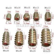 9 Size M4 M5 M6 M8 M10 Hex Drive Screw In Threaded Insert Nut For Wood Type E Wish In 2021 Wood Insert Nuts And Washers Types Of Wood