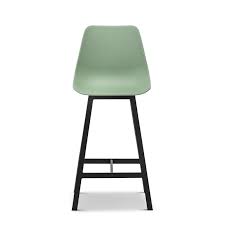 Modern swivel adjustable height bar stool. 2x Hanns Sage Green Bar Stools High Back Black Legs Kitchen Counter Dining Ebay