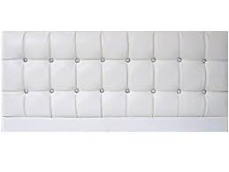 Get 5% in rewards with club o! Designer Saturn Bling 6ft Super King Size White Faux Leather Upholstered Fabric Headboard