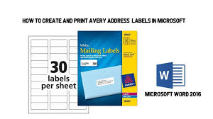 How To Create And Print Avery Address Labels In Microsoft Word