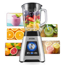 Aicok Blender Mixeur A Haute Puissance 1000 W Avec 6 Lames En Acier Melangeur Multifonctionnel Professionnel Chassis En Ac Melangeur Mixeur Acier Inoxydable