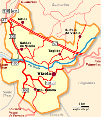 Com 672 dicas, avaliações e comentários, o tripadvisor é o centro de informações para turismo em vizela. Mapa Vizela Mapa