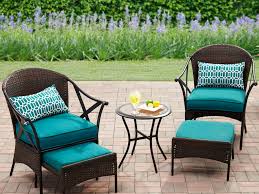 Soft polyester covered cushions with a polyvinyl coating to provide weather resistance ; The 11 Best Outdoor Furniture Pieces From Walmart