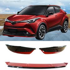 Toyota has successfully created the trademark of quality and modern technology in nepali automobile market. 3x For Toyota C Hr Chr 2018 2019 Front Bumper Lip Surround Molding Cover Trim Ebay