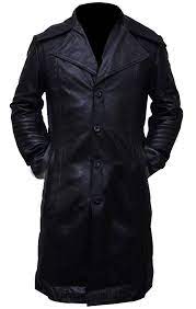 Once Upon A Time Al Pacino Trench Black Leather Coat In Usa Uk Canada Germany France Australia Russia Black Leather Coat Leather Coat Men S Coats And Jackets