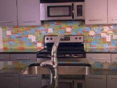 I thought it would be so much easier to use the peel and stick vinyl flooring to create my backsplash instead of regular wood, so i bought a bunch and headed home to give it a try! An Easy Backsplash Made With Vinyl Tile Hgtv