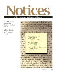 NOTICES OF THE AMERICAN MATHEMATICAL SOCIETY