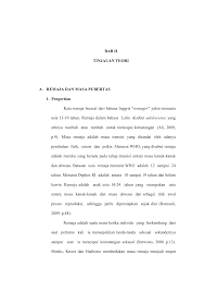 Topik ini akan dibahas secara. Bab Ii Tinjauan Teori A Remaja Dan Masa Pubertas 1