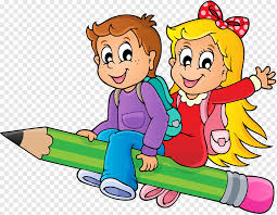 Menino e menina, montando, lápis, ilustração, desenho lápis ...