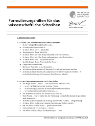 Die arbeit begann ausgehend mit der annahme …. Formulierungshilfen Fuer Das Wissenschaftliche Schreiben