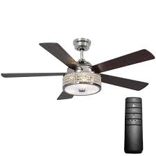 Ceiling fans with light fixtures add illumination to a room while moving the air around your home. Home Decorators Collection Montclaire 52 In Led Polished Nickel Ceiling Fan With Light Kit And Remote Control 51859 The Home Depot