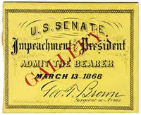The events surrounding johnson's impeachment. U S Senate President Andrew Johnson S Impeachment Trial 1868