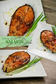 Honey Garlic Butter Salmon Steak Salmon Recipes Fish Recipes In 2020 Salmon Steak Recipes Salmon Steak Fish Recipes