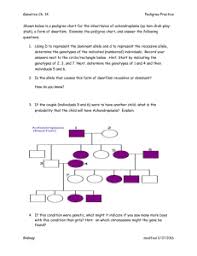 Genetics pedigree worksheet from pedigree worksheet answer key , source: Pedigree Worksheet