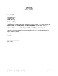 The leave of absence policy does not supercede any other policy. Leave Of Absence Letter Create Download A Free Template
