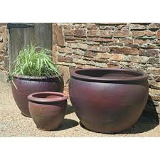 Get it as soon as fri, jun 18. Kon Tum Black Clay Pottery Round Outdoor Plant Pots Kinsey Garden Decor