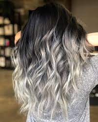 Blonde Ombre Hair For Dark Hair Balayage Long Hair Balayage Hair Grey Silver Hair Color
