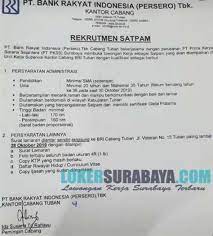 Bank bri sebagia salah satu bank ternama di indonesia pada kesempatan kali ini membuka lowongan kerja untuk posisi pps umum & pps it. Loker Driver Bank Bri Surabaya Lowongan Kerja Driver Bank Driver Bank Jobs