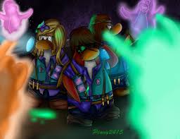 This drawing was made at internet users' disposal on 07 february 2106. Club Penguin Halloween Drawing By Penny2415 Club Penguin Penguins Zelda Characters