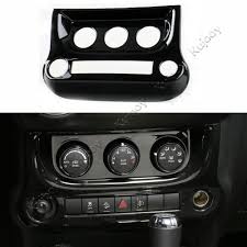 Black And Red Jeep Interior Red Black Silver Abs Air Conditioning Switch Interior Central Dashboard Console Cover Trim Frame For Jeep Jk Wrangler 11 Jeep Jk Wrangler Jk Black And Red