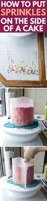 Sprinkle Cake How To Put Sprinkles On The Side Of A Cake Sprinkle Cake Cake Decorating Tips Chocolate Chip Cake
