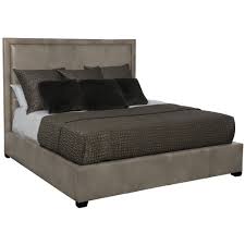 Modway lily tufted faux leather headboard, full 6. Bernhardt Interiors Morgan King Leather Upholstered Panel Bed With Nailhead Trim Belfort Furniture Upholstered Beds